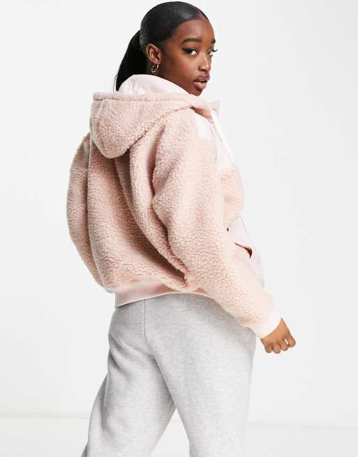 Pink store teddy hoodie