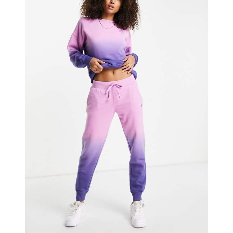 Champion Lightweight Lemon Glacier, Blue, & Purple Tie Dye Sweat Pants