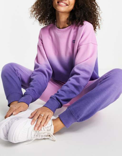 Purple champion hot sale jogging suit