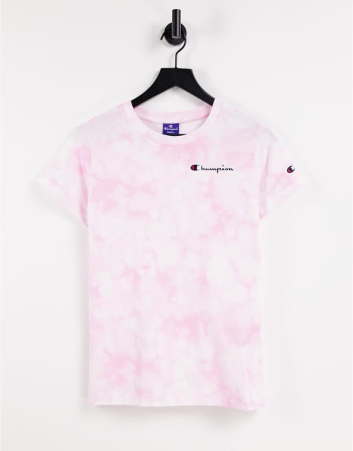 Champion tie dye t shirt in pink