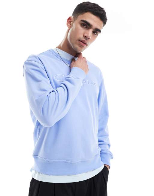 Champion tonal logo crewneck sweatshirt in blue  , 2 of 4