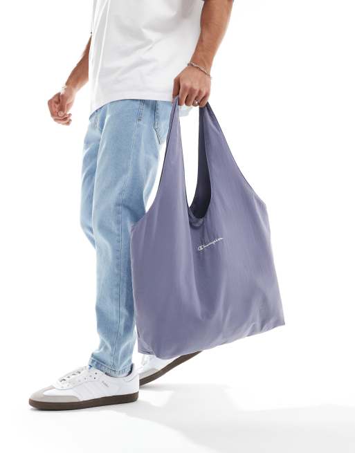 Champion - Tote tas van gekreukt nylon in grijs