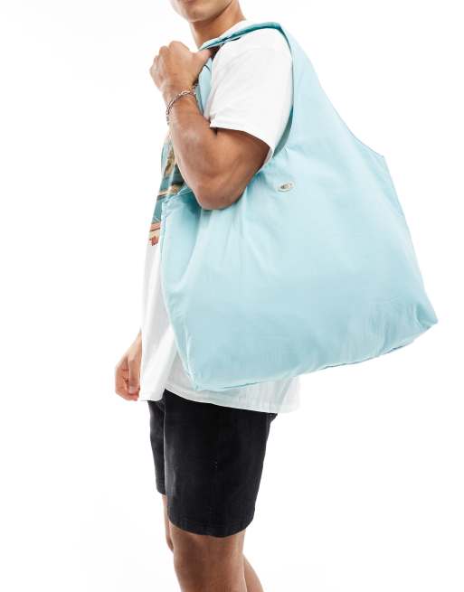 Champion - Tote tas van gekreukt nylon in lichtblauw