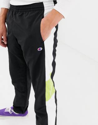 champion sweatpants side stripe