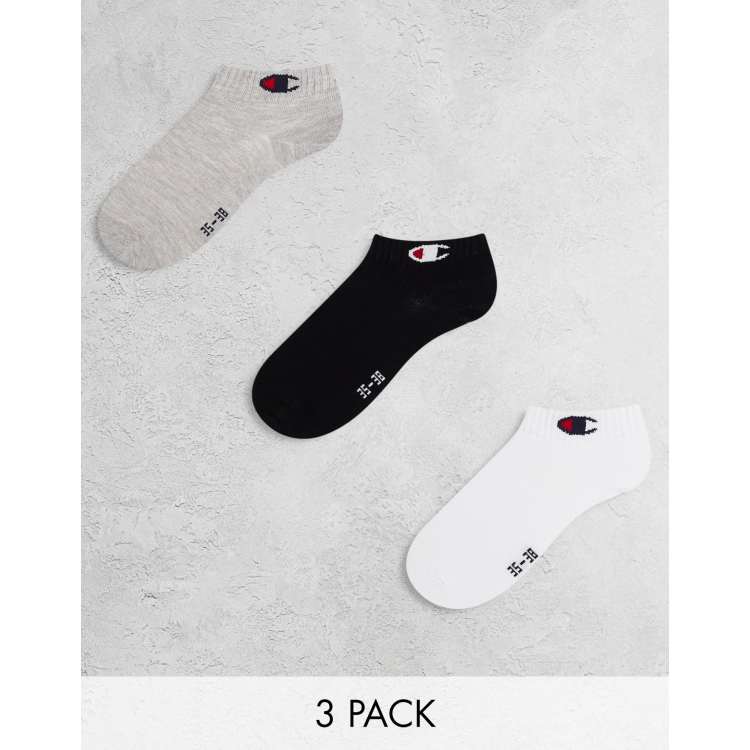 Champion trainer socks in grey white black 3 pack