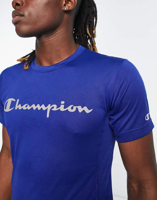 Champion Training large logo t-shirt in blue | ASOS