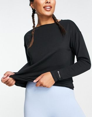 Champion Training long sleeve top in black