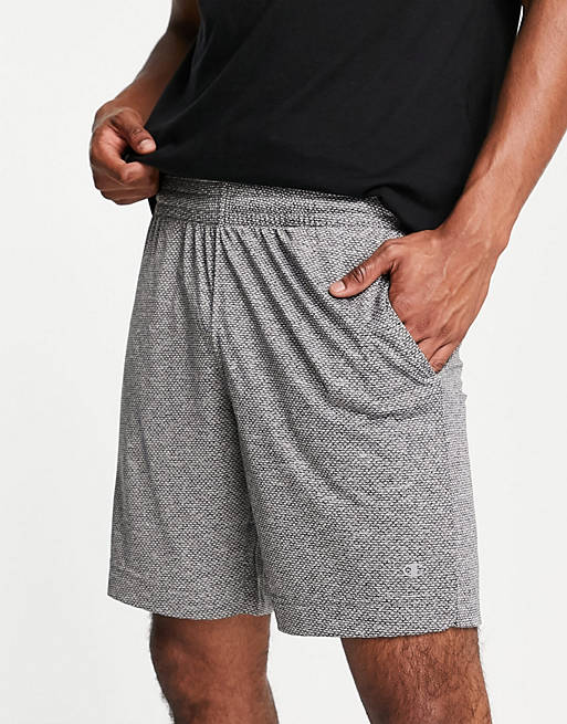 Champion training shorts with logo in grey