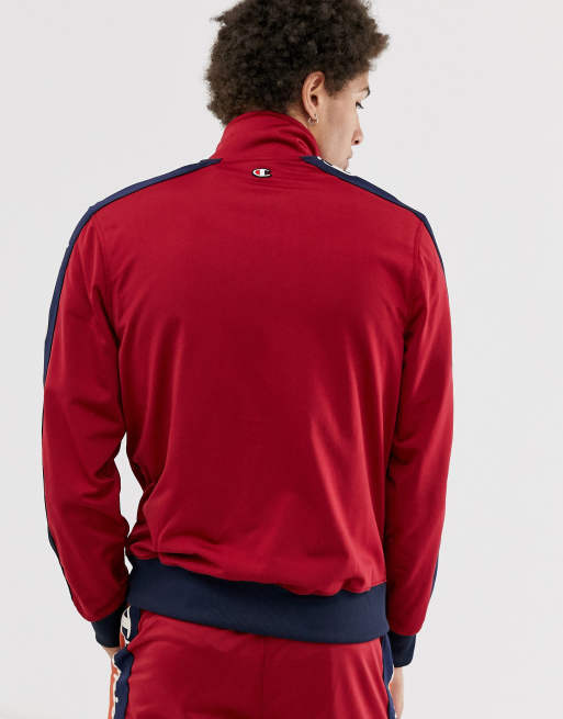 Champion black & clearance red taping track jacket