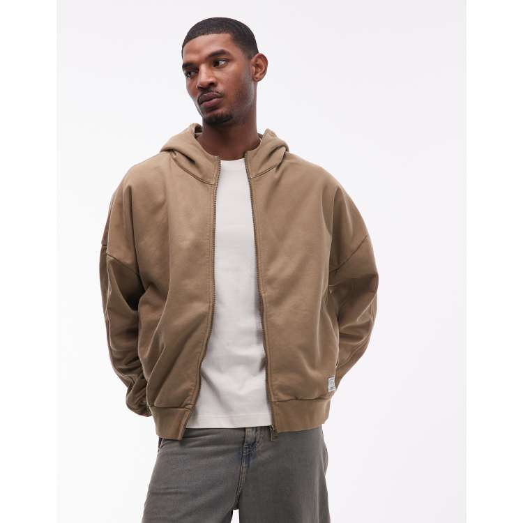 Champion Tuff Ones zip up hoodie in camel | ASOS