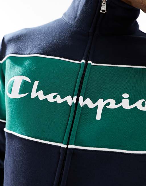 Tuta champion nera store e verde