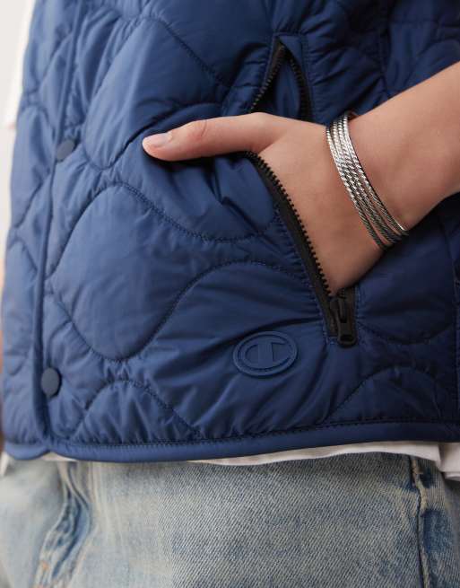 Champion - Uniseks gewatteerde bodywarmer in marineblauw, 3 van 4