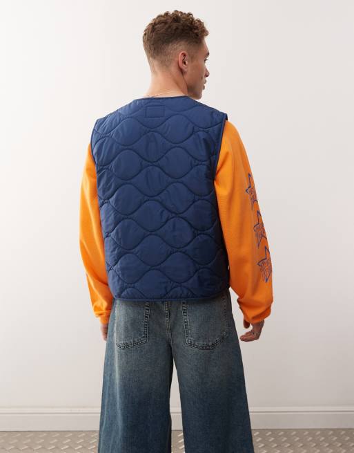 Champion - Uniseks gewatteerde bodywarmer in marineblauw, 4 van 4
