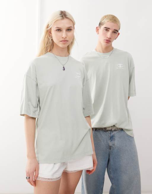 Champion - Uniseks T-shirt met ronde hals in groen, 2 van 4