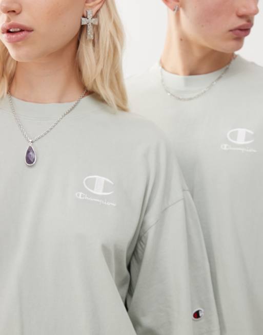 Champion - Uniseks T-shirt met ronde hals in groen, 4 van 4