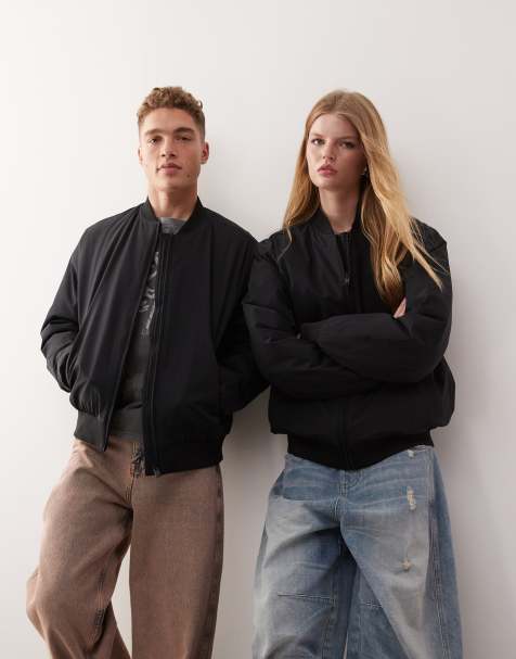 Champion unisex bomber jacket in black - view 1