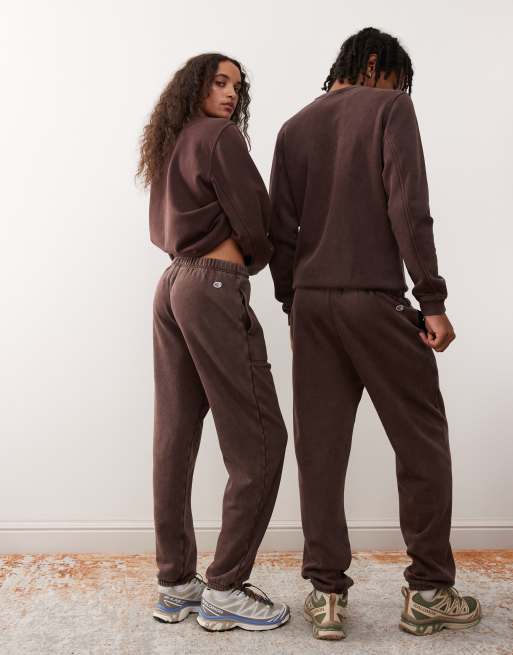Champion - Unisex - Brune joggingbukser med elastiske buksekanter, 4 af 4