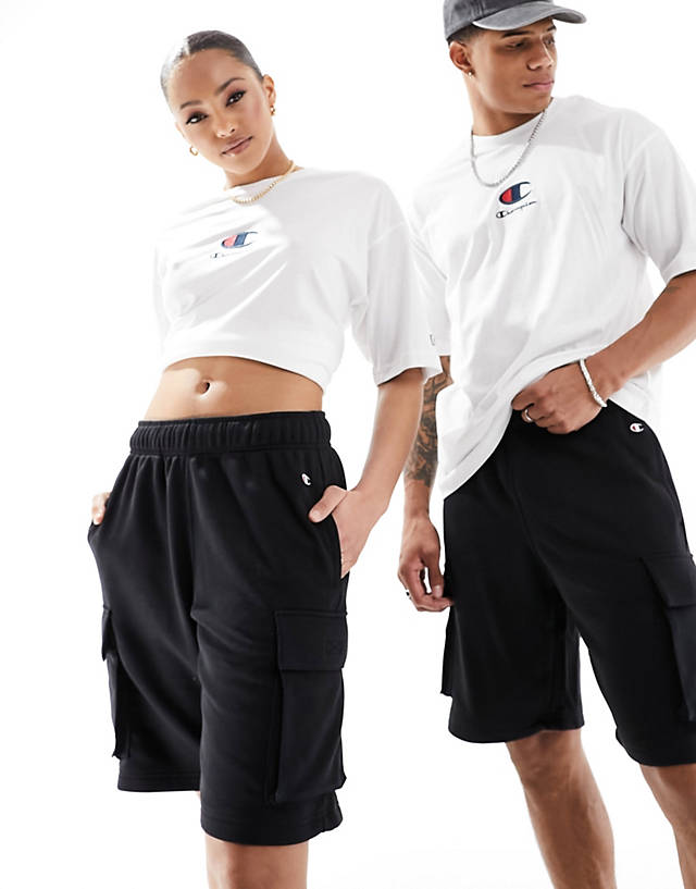 Champion - unisex cargo shorts in black