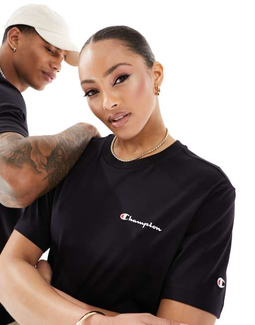 Champion unisex crew neck t-shirt in black | ASOS