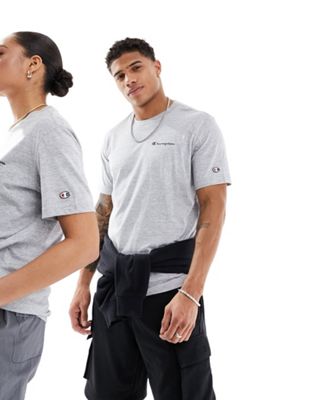 Champion unisex crew neck t-shirt in light grey - LGREY - ASOS Price Checker