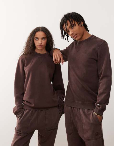 Champion unisex crewneck sweatshirt in brown - view 1