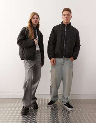 Champion Unisex Full Zip Padded Jacket In Black