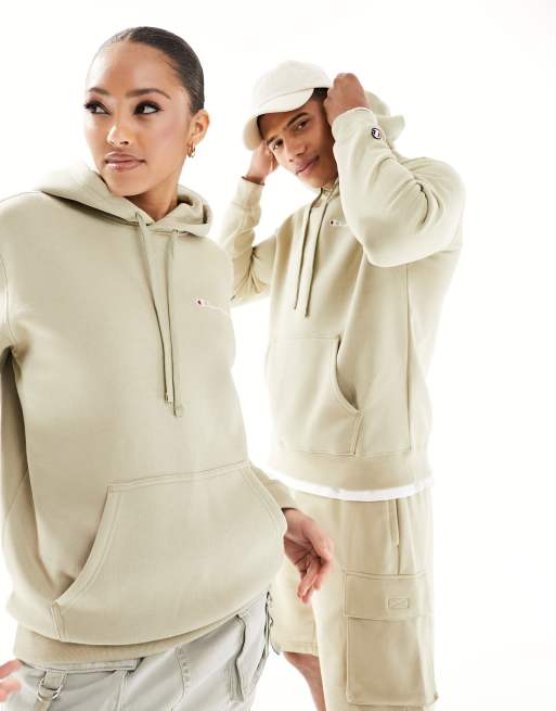 Champion unisex hooded sweatshirt in beige