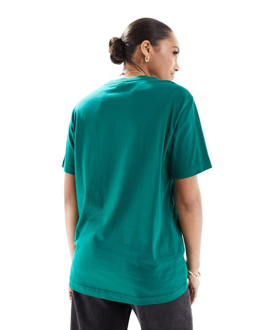 Champion unisex left chest logo t shirt in blue ASOS