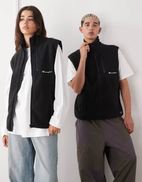 Champion unisex padded gilet in black - view 1