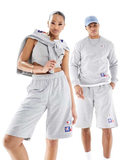 Champion – Unisex-Shorts in Hellgrau ASOS