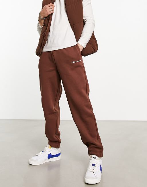  Champion unisex small logo joggers in brown