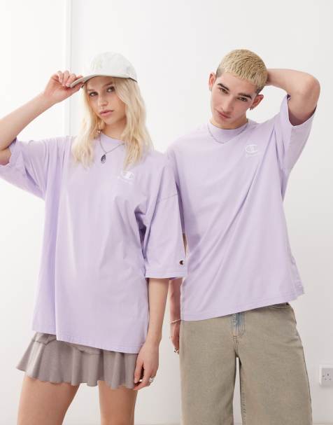 Champion – Unisex-T-Shirt in Lila mit Rundhalsausschnitt - view 1