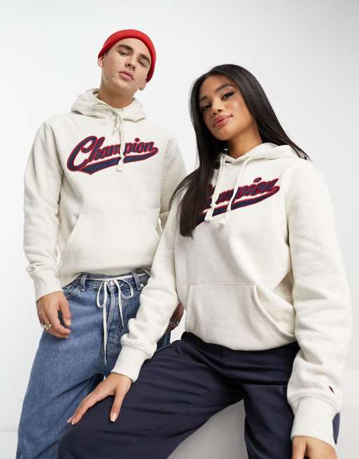 Champion unisex vintage logo in | ASOS grey hoodie