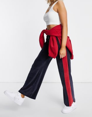 velour flared joggers