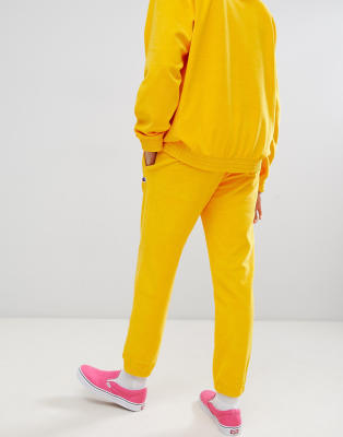 yellow champion joggers