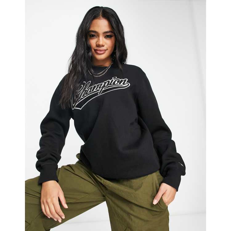 Champion oversized crew neck sweatshirt online