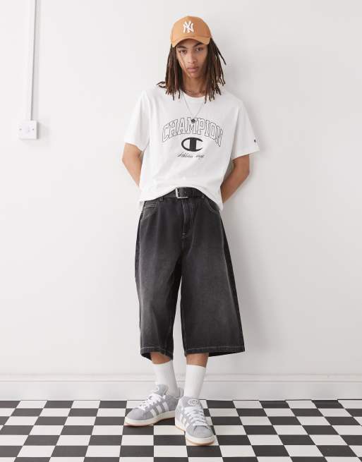 Champion – Vit t-shirt med rund halsringning och collegelogga  , 2 av 4