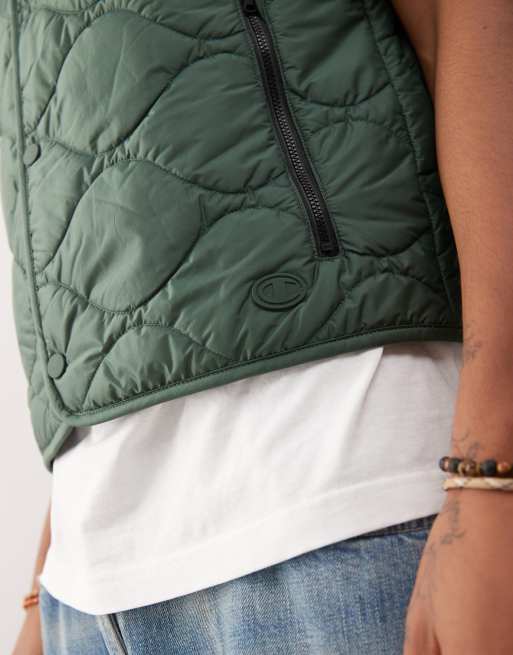 Champion – Wattierte Unisex-Weste in Grün, 2 von 4