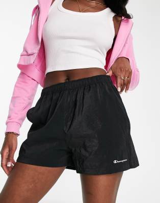 Black and best sale pink champion shorts