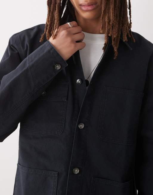 Champion woven jacket in black, 3 of 4