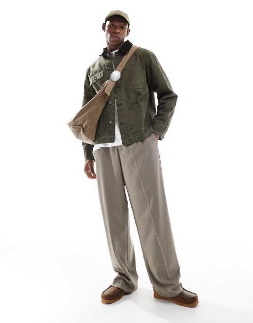 Champion woven jacket in green, 4 of 4