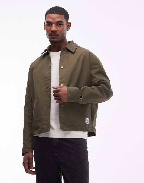 Champion woven jacket in green - view 1