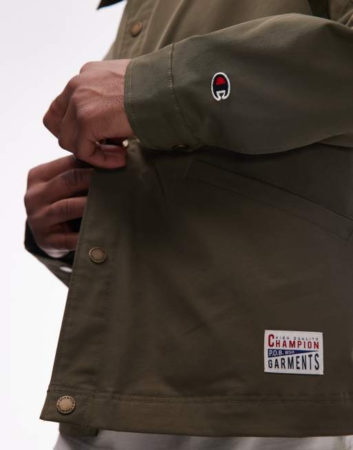 Champion woven jacket in green, 5 of 5