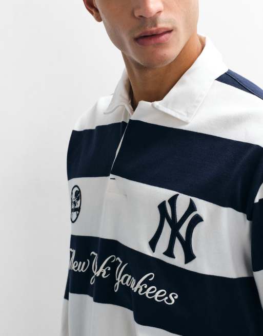 Champion x MLB - Polo à manches longues - Bleu marine et blanc, 3 de 5