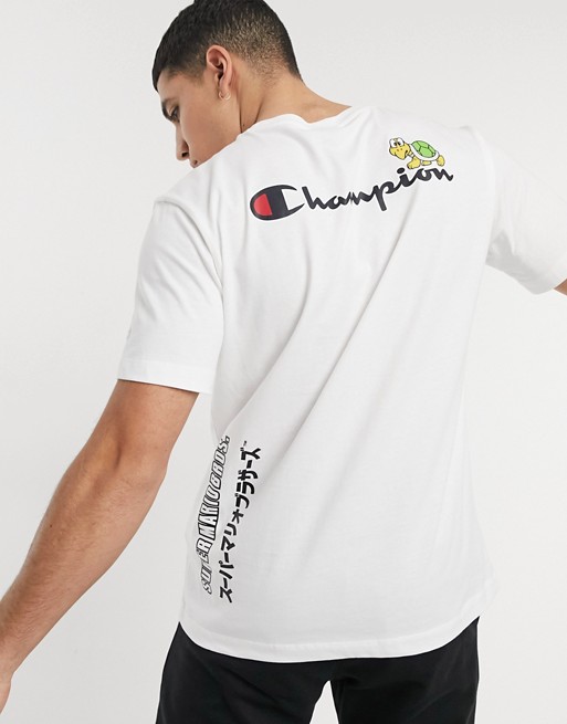 Champion x Super Mario logo t-shirt in white