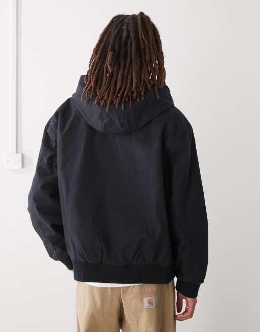 Champion zip-up woven hooded jacket in black, 4 of 4