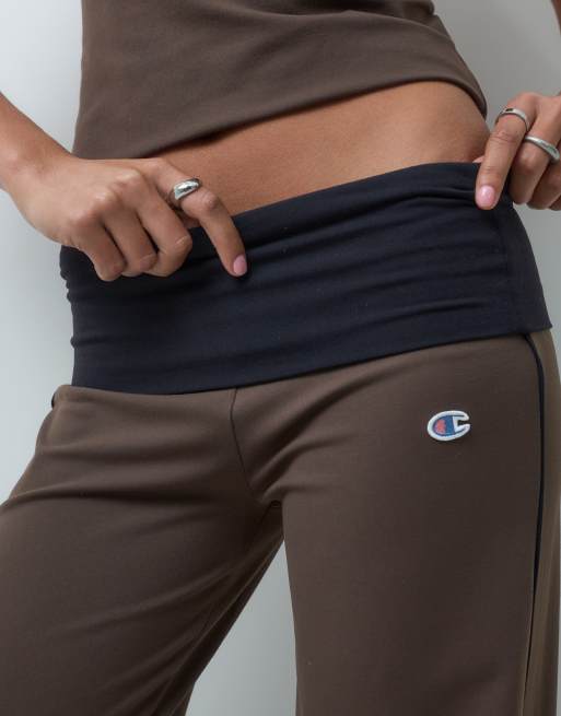 ChampionFuture Memories fold over waistband pants in brown, 2 of 5