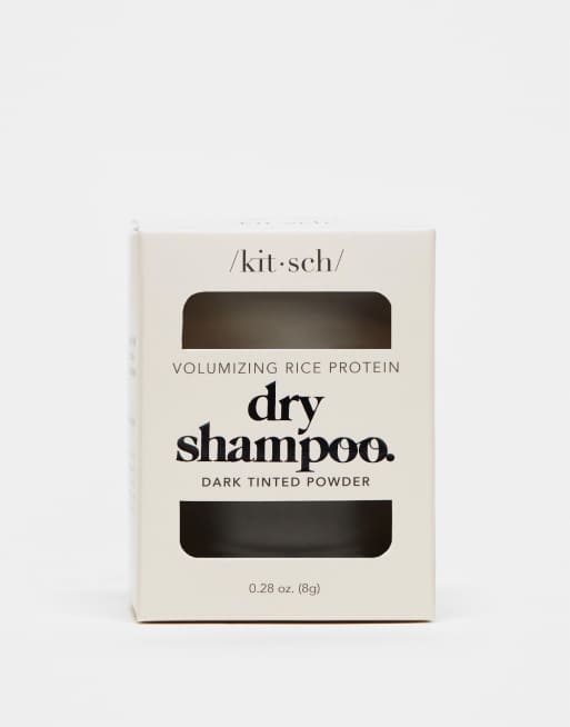 Champú en seco voluminizador con proteína de arroz para cabellos oscuros de Kitsch, 3 de 4