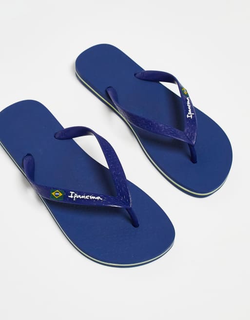 Chanclas azul marino clásicas con diseño de Brasil 21 de Ipanema