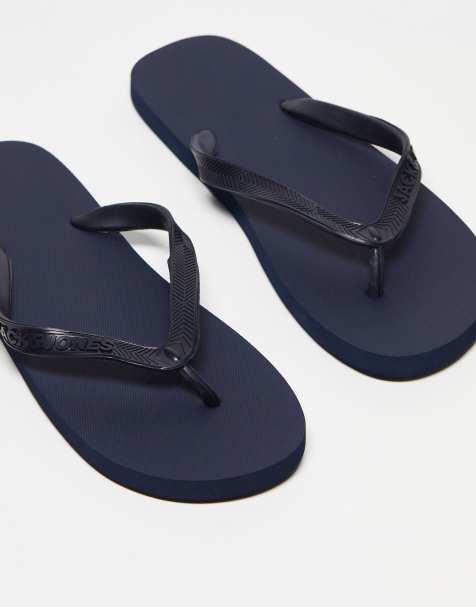 Chanclas azul marino con logo de Jack & Jones - view 1